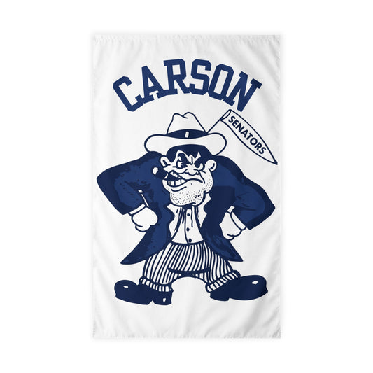 Vintage Carson Senators Mascot Nautical Garden Flag