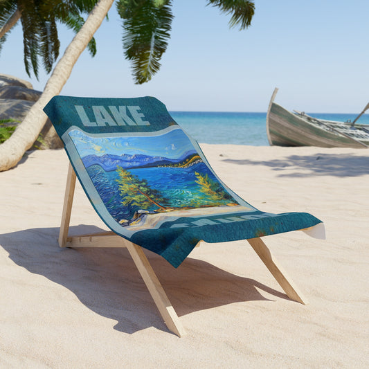 Lake Tahoe Beach Towel – Scenic Lake Tahoe Art Towel