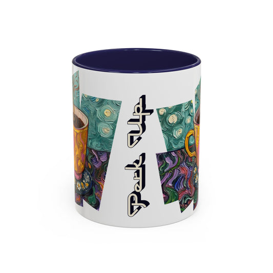 Coffee Mug Colorful Art - Coffee Cup Unique Painterly Design - 'Perk Up'