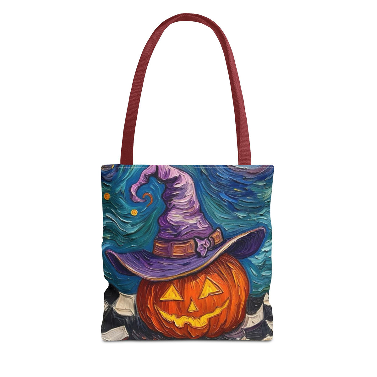 Halloween Tote Bag | Pumpkin After Midnight – Colorful Jack-O'-Lantern artistic design