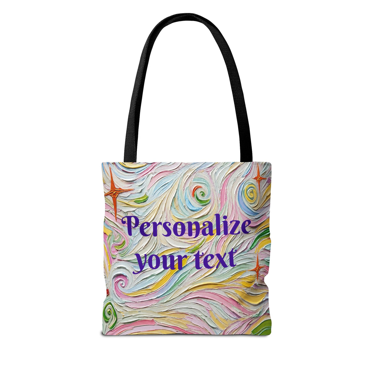 Tote Bag - All-Over Print - Flowered Legs with Purple Platform Shoes - Colorful Artistic Painterly Style - 'Saturday Sparkle'