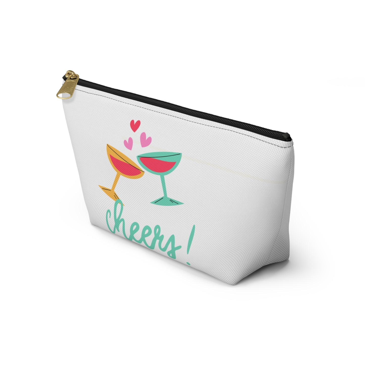 Cocktail Cheers Accessory Pouch — 21st Birthday Makeup Bag