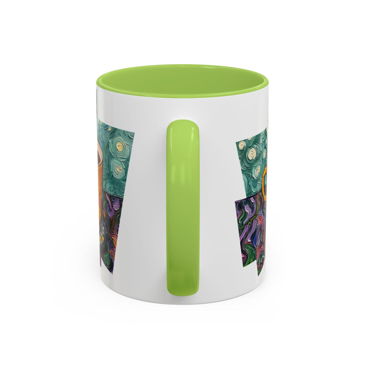 Coffee Mug Colorful Art - Coffee Cup Unique Painterly Design - 'Perk Up'