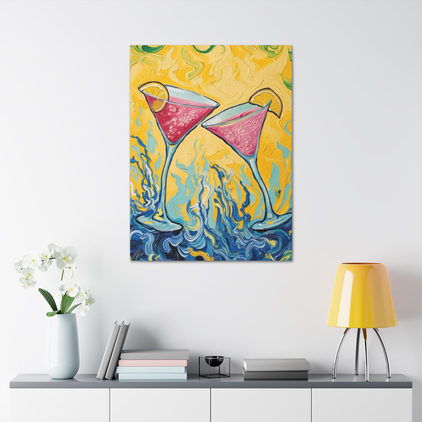 Canvas Wall Art - Refreshing Citrus Drink Unique Design - 'Cosmo Cuties'