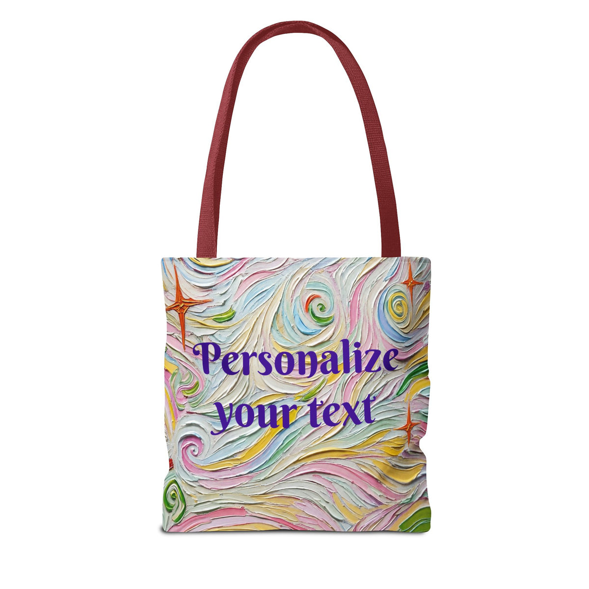 Tote Bag - All-Over Print - Flowered Legs with Purple Platform Shoes - Colorful Artistic Painterly Style - 'Saturday Sparkle'