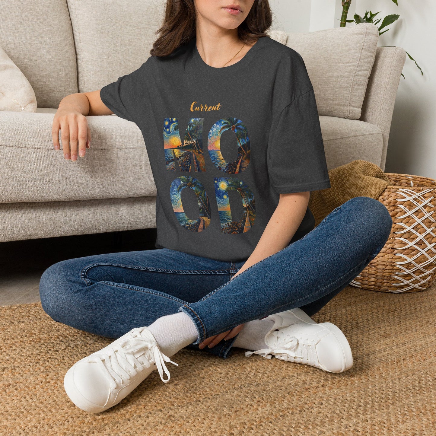 Hawaiian Graphic T-Shirt — 'Current Mood' Art Print
