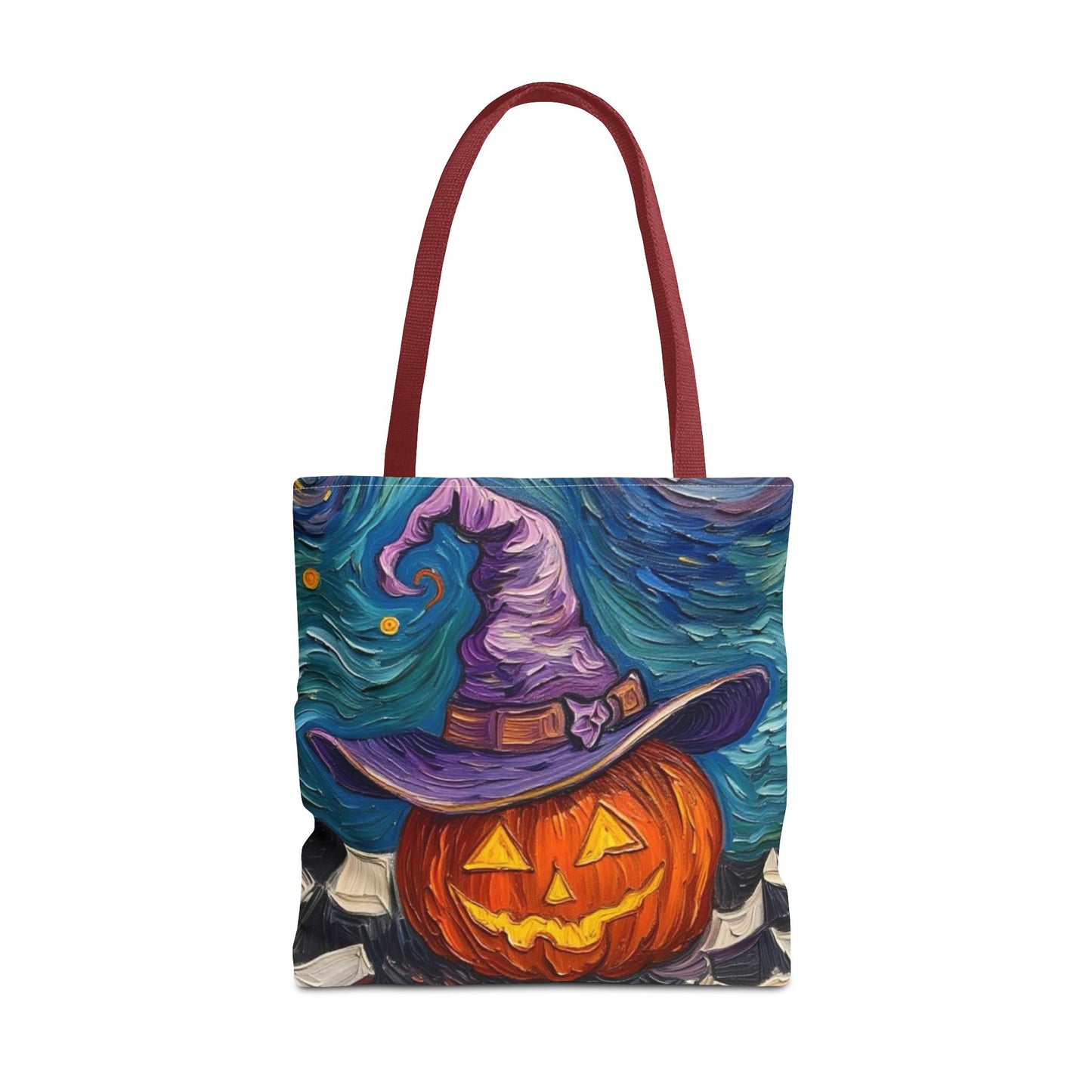 Halloween Tote Bag | Pumpkin After Midnight – Colorful Jack-O'-Lantern artistic design