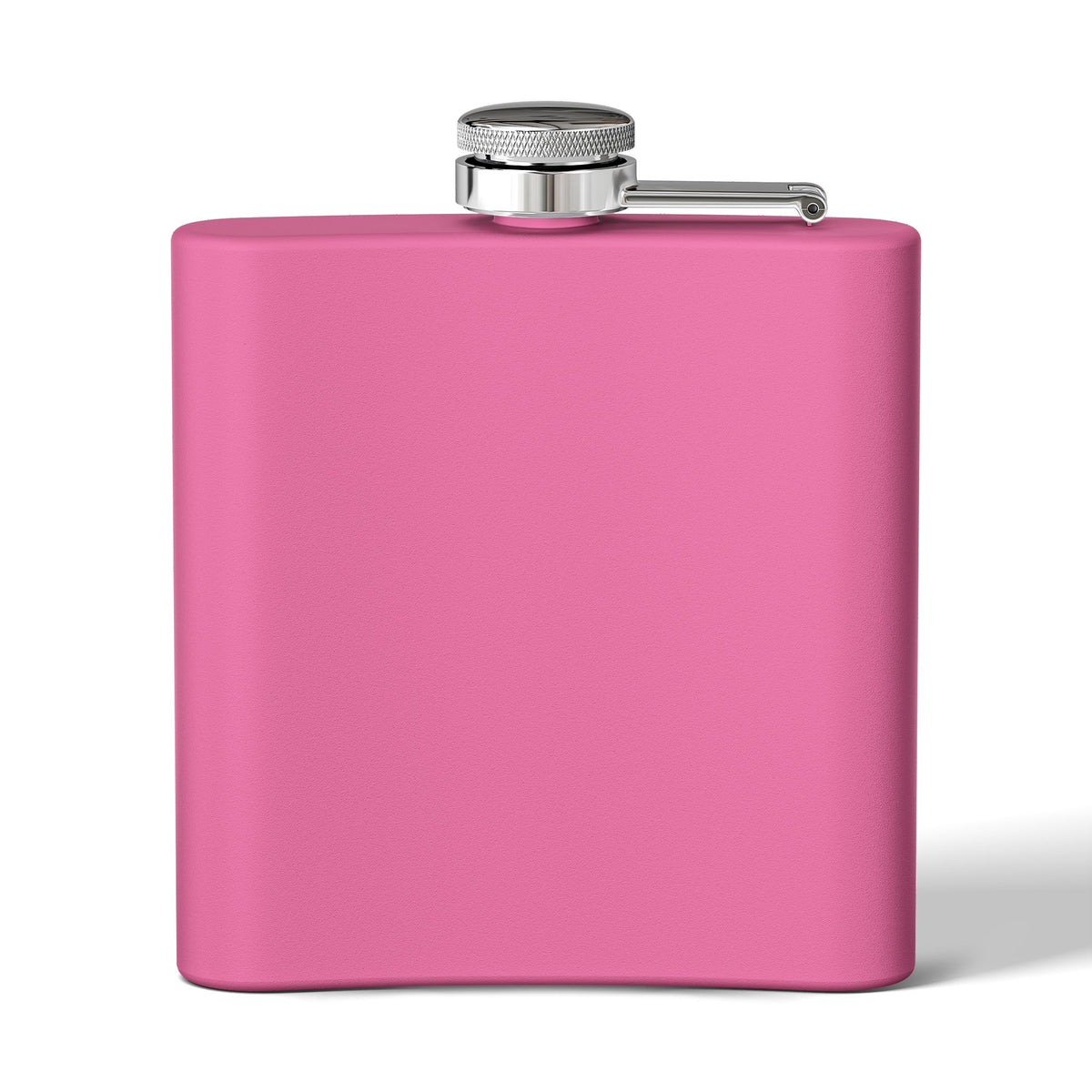 Flask - Stainless Steel 6oz  - Colorful Hot Pink Martini Splash Whimsical Artwork - 'Sway & Sip'