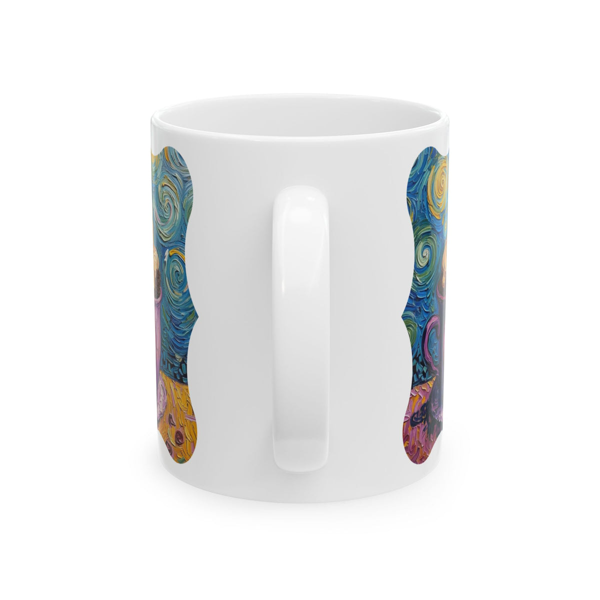 Coffee Mug Colorful Art - Coffee Cup Unique Painterly Design - 'A Latte Love'