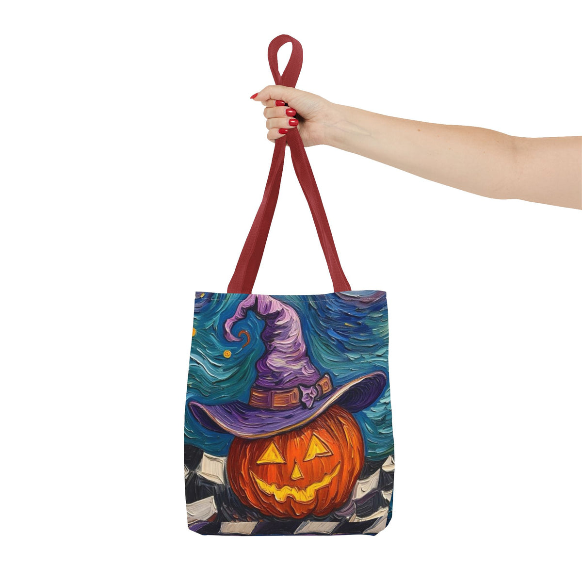 Halloween Tote Bag | Pumpkin After Midnight – Colorful Jack-O'-Lantern artistic design