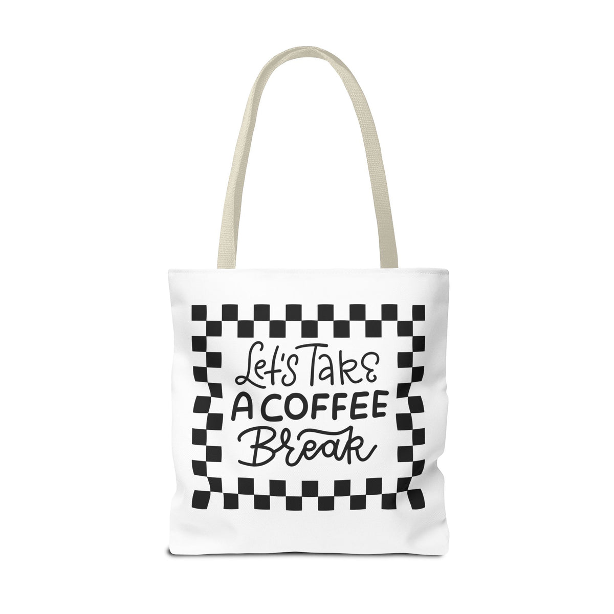 Tote Bag - Colorful Striped Coffee Cup - Painterly Style Design  - 'Mocha Dreams'
