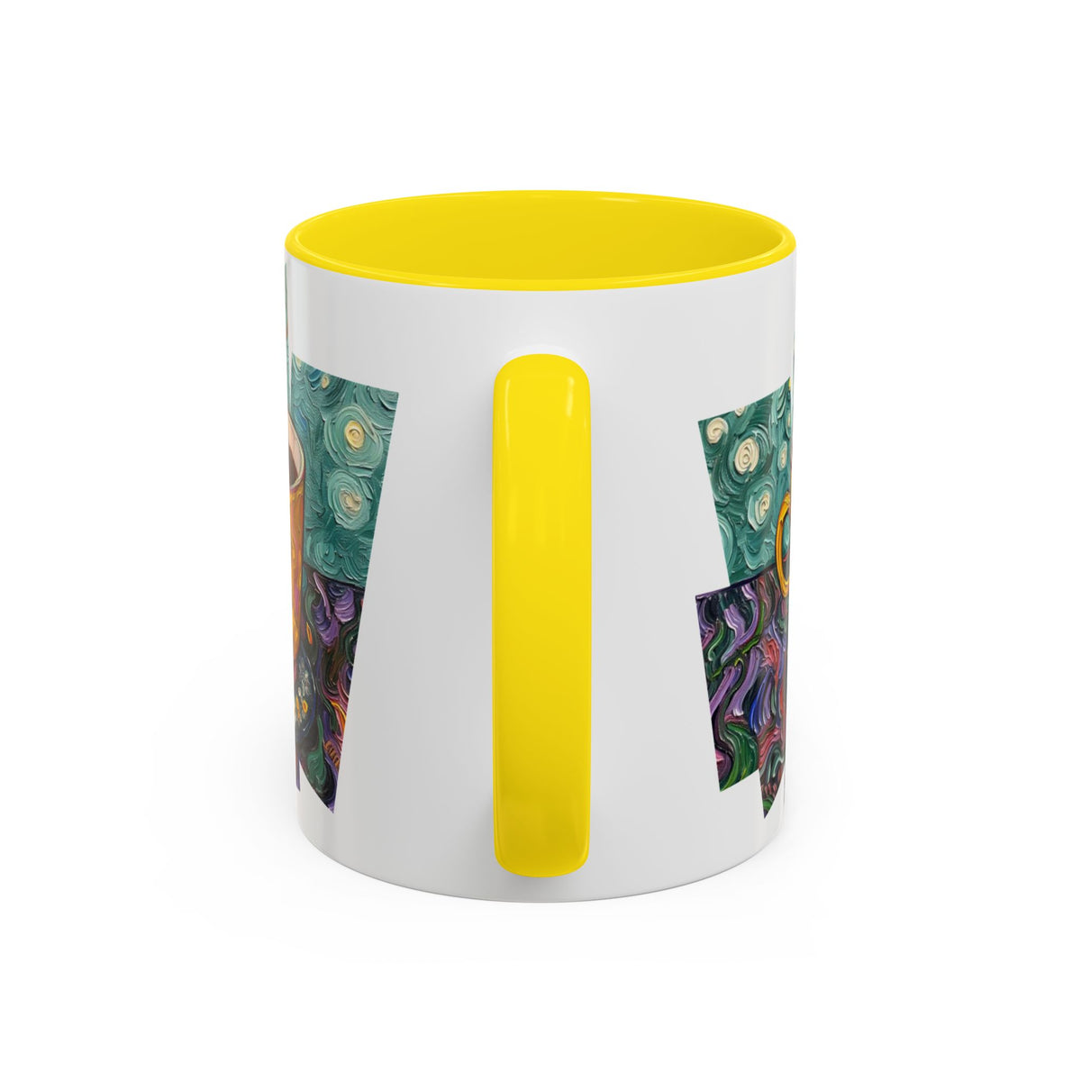 Coffee Mug Colorful Art - Coffee Cup Unique Painterly Design - 'Perk Up'