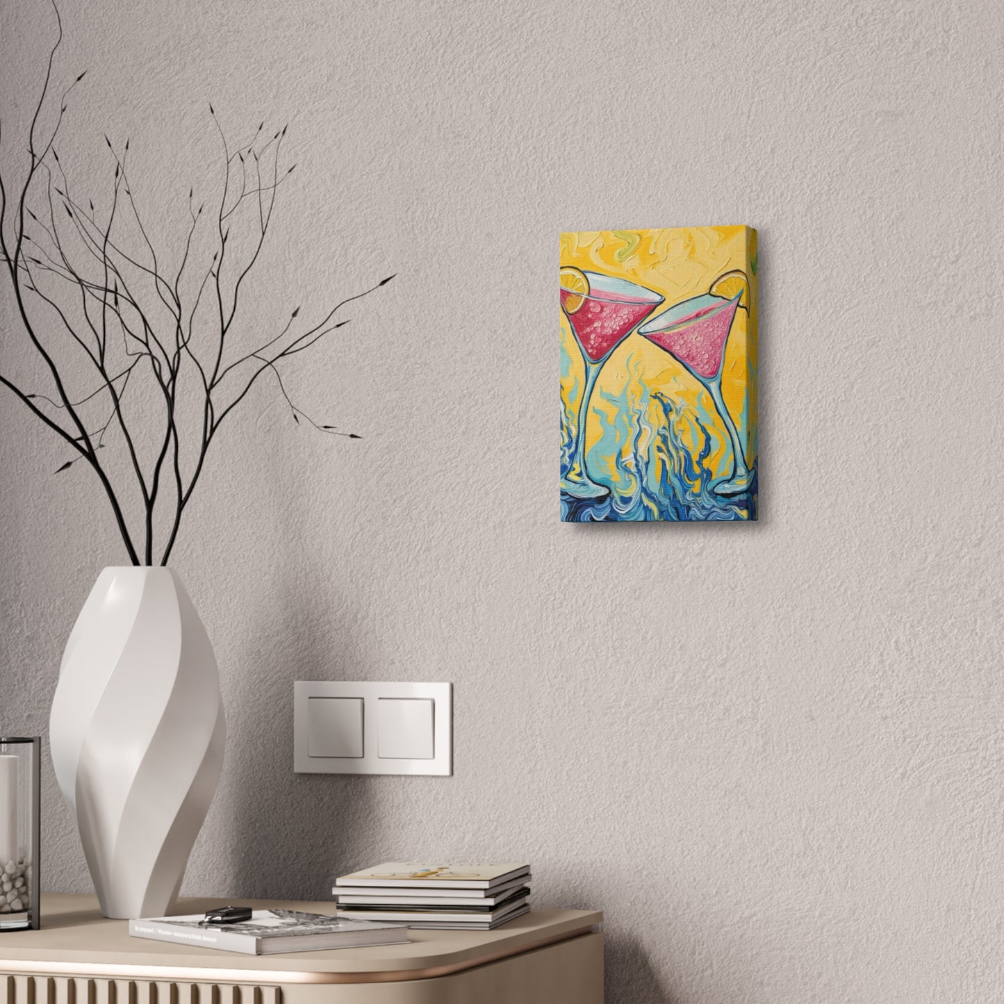 Canvas Wall Art - Refreshing Citrus Drink Unique Design - 'Cosmo Cuties'