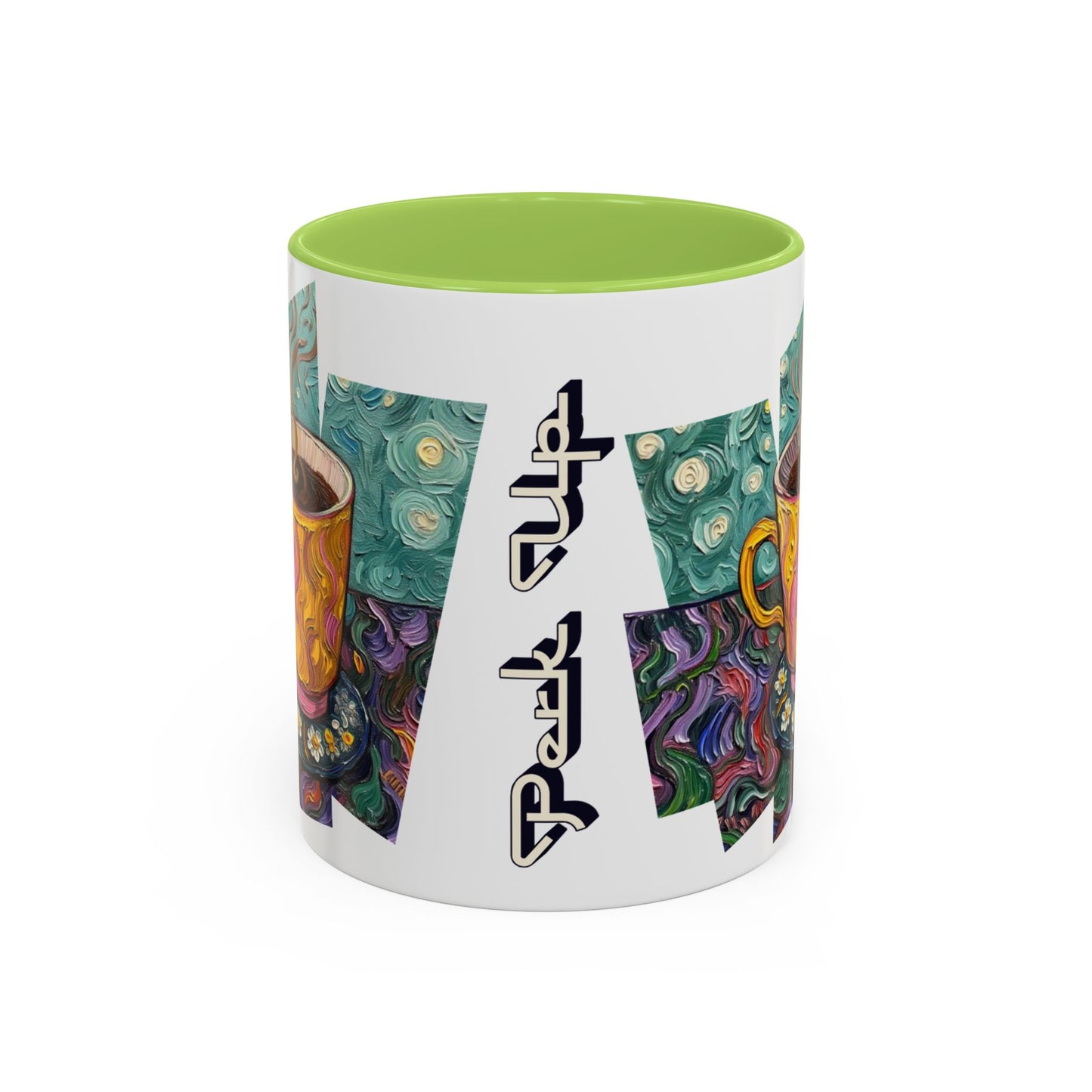 Coffee Mug Colorful Art - Coffee Cup Unique Painterly Design - 'Perk Up'