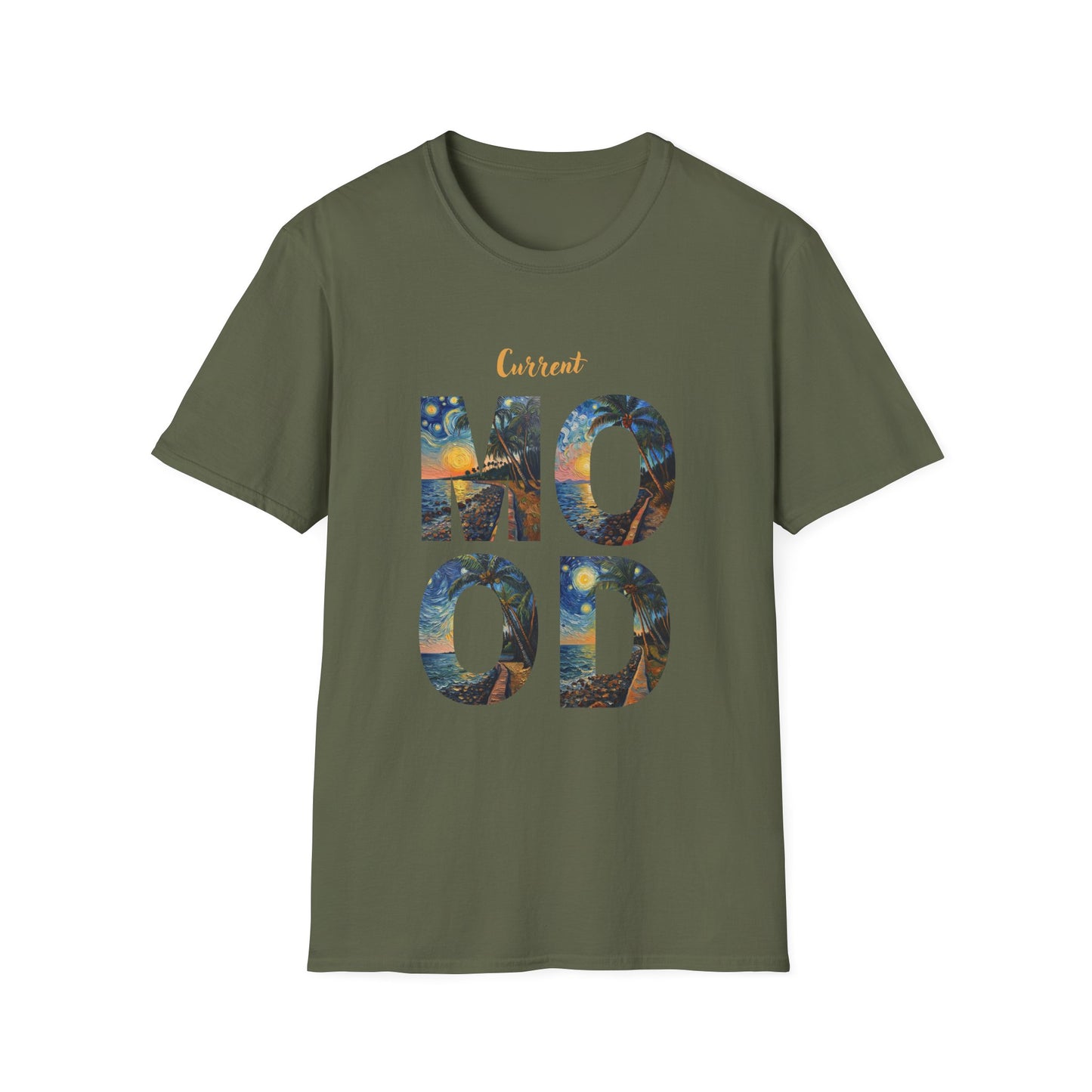 Hawaiian Graphic T-Shirt — 'Current Mood' Art Print
