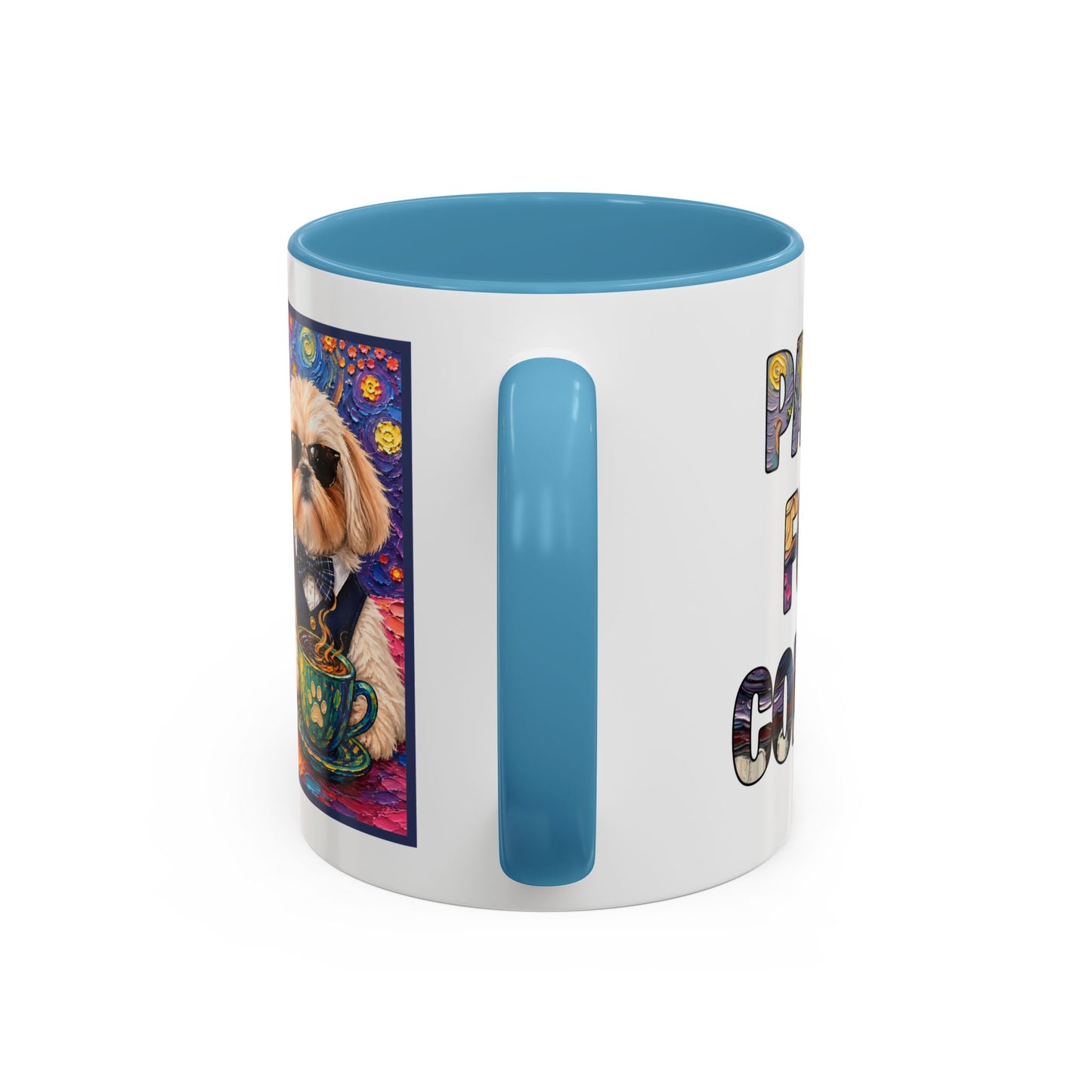 Shih Tzu Coffee Cup - Cute Dog Art - Couple with Teacups-Coffee cups - Paws for Coffee