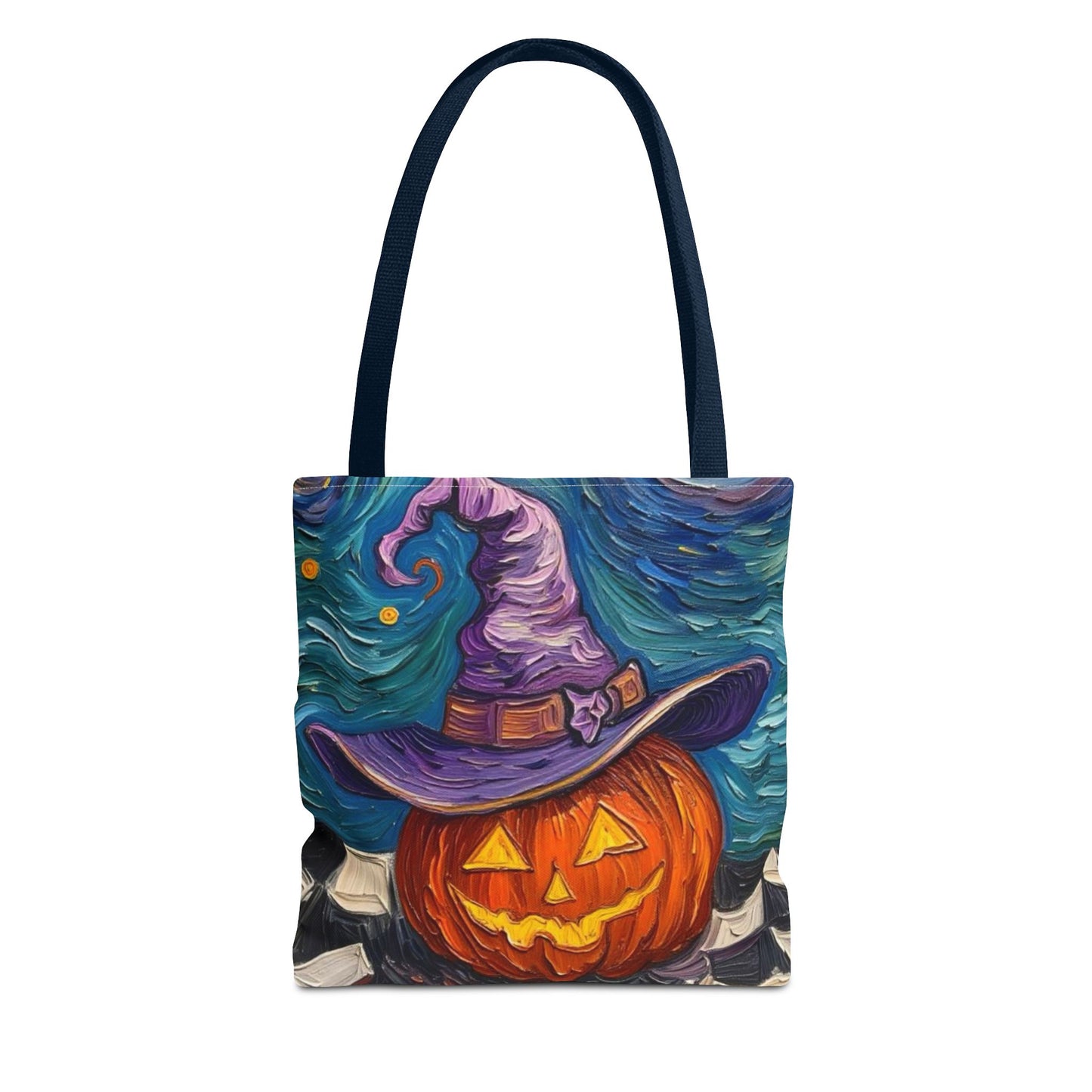 Halloween Tote Bag | Pumpkin After Midnight – Colorful Jack-O'-Lantern artistic design