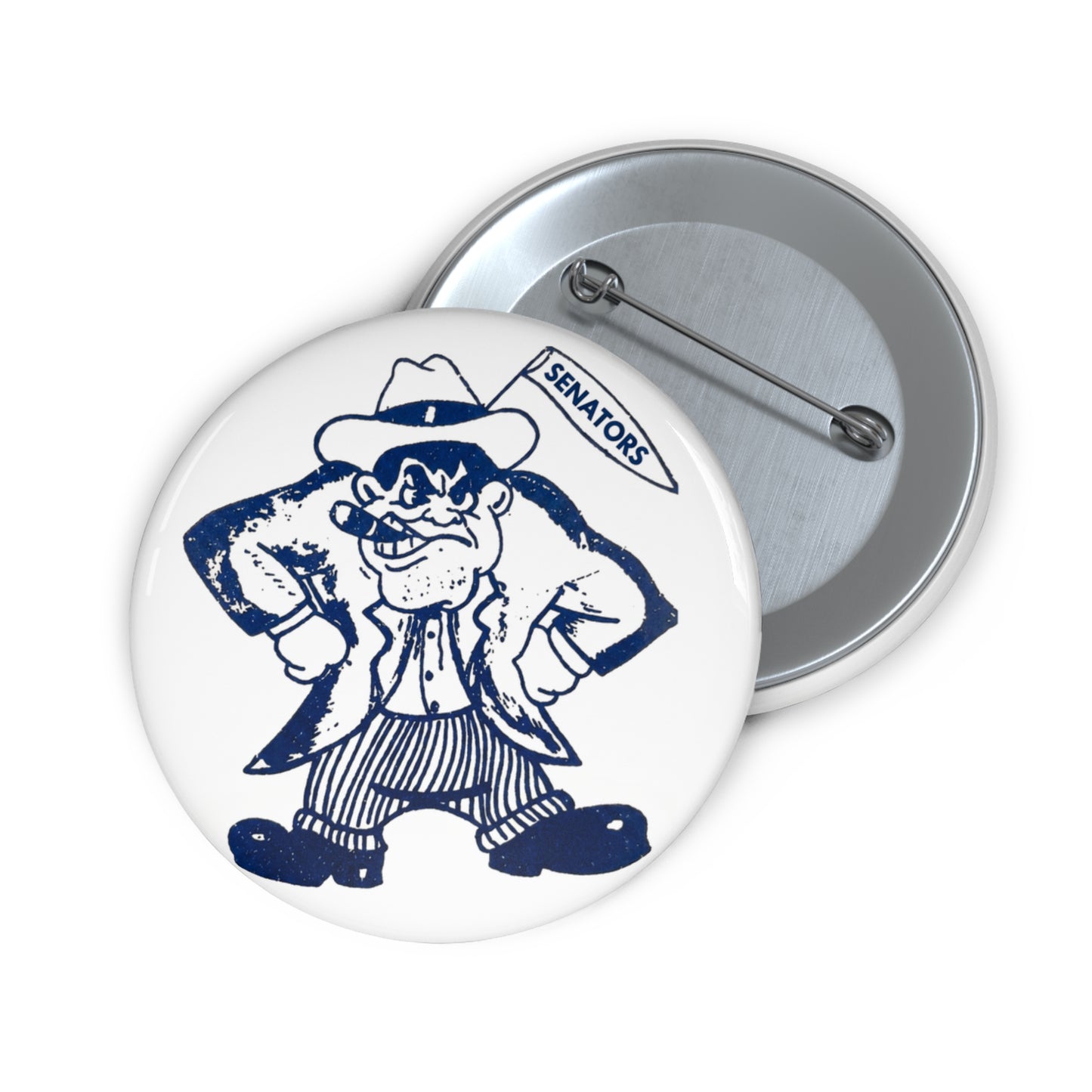 Carson Senators Mascot Pin Button – Custom Team Spirit Button