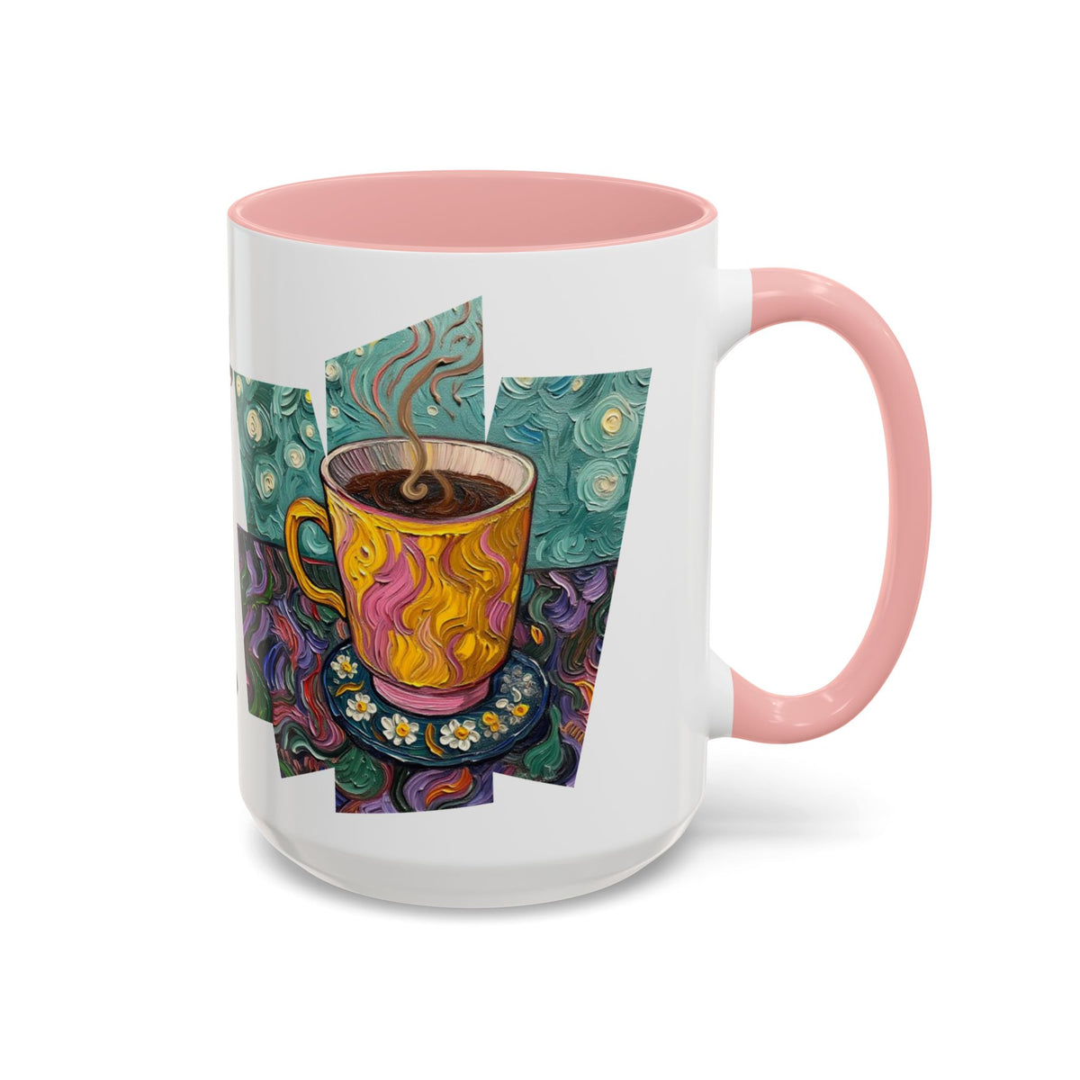 Coffee Mug Colorful Art - Coffee Cup Unique Painterly Design - 'Perk Up'