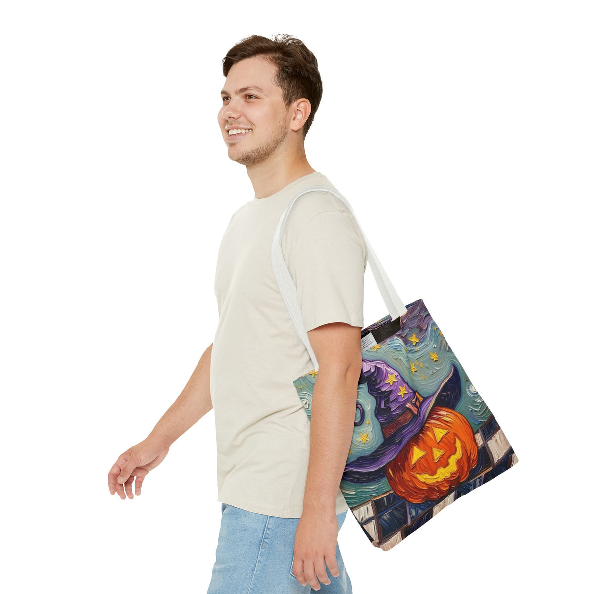 Halloween Tote Bag  - Artistic Colorful - 'Jack's Midnight Magic'