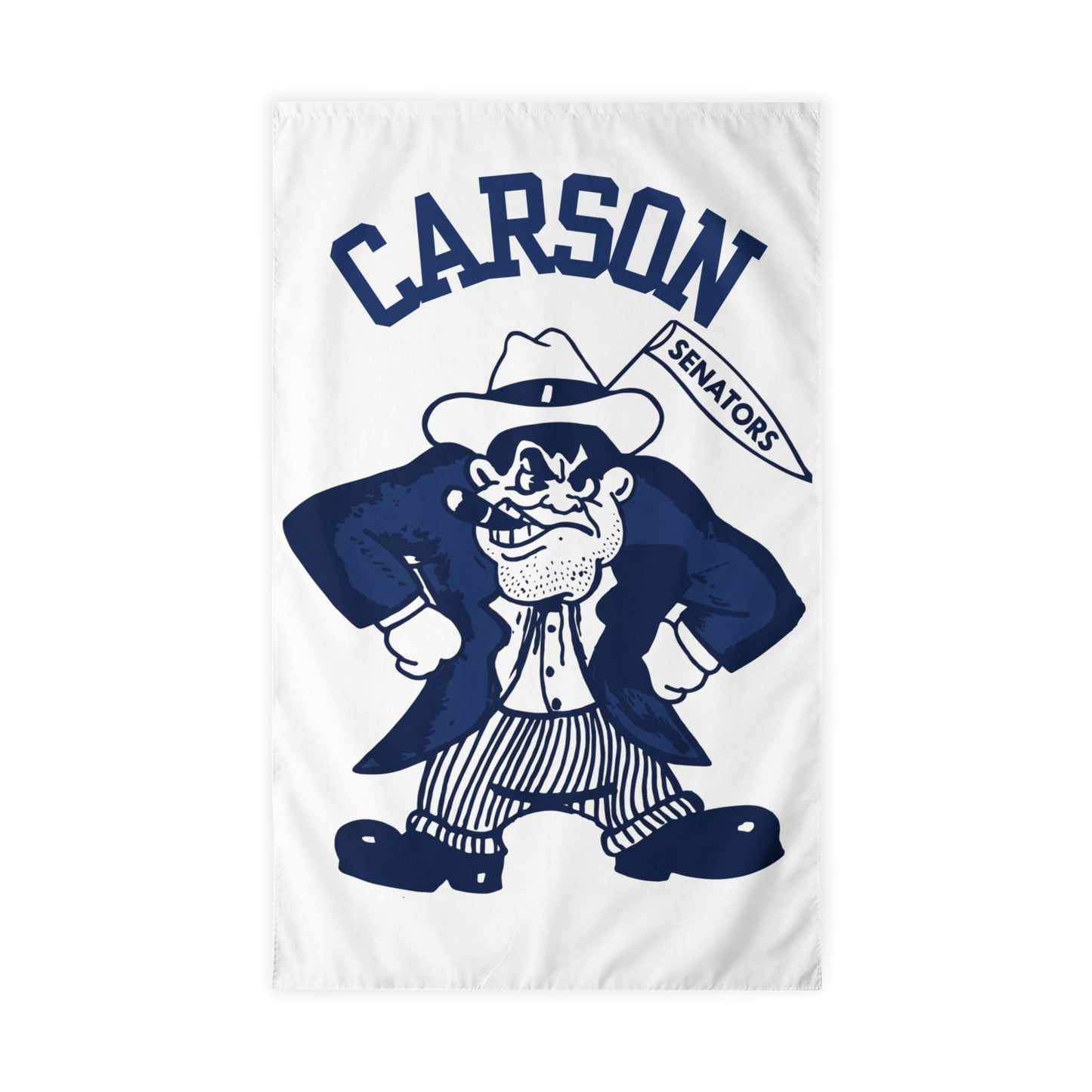 Vintage Carson Senators Mascot Nautical Garden Flag