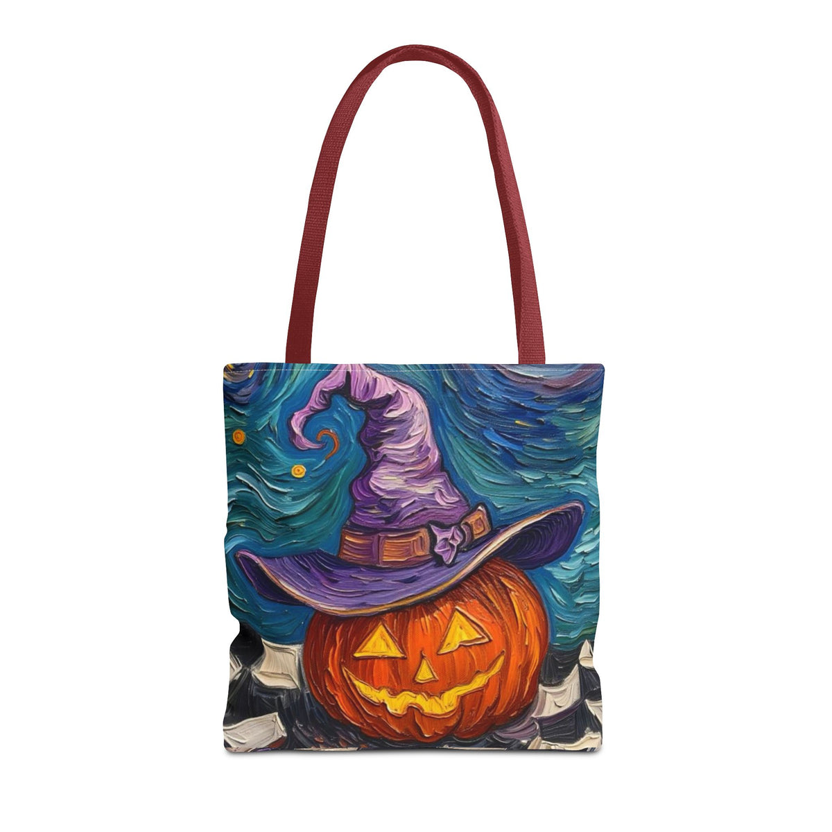 Halloween Tote Bag | Pumpkin After Midnight – Colorful Jack-O'-Lantern artistic design