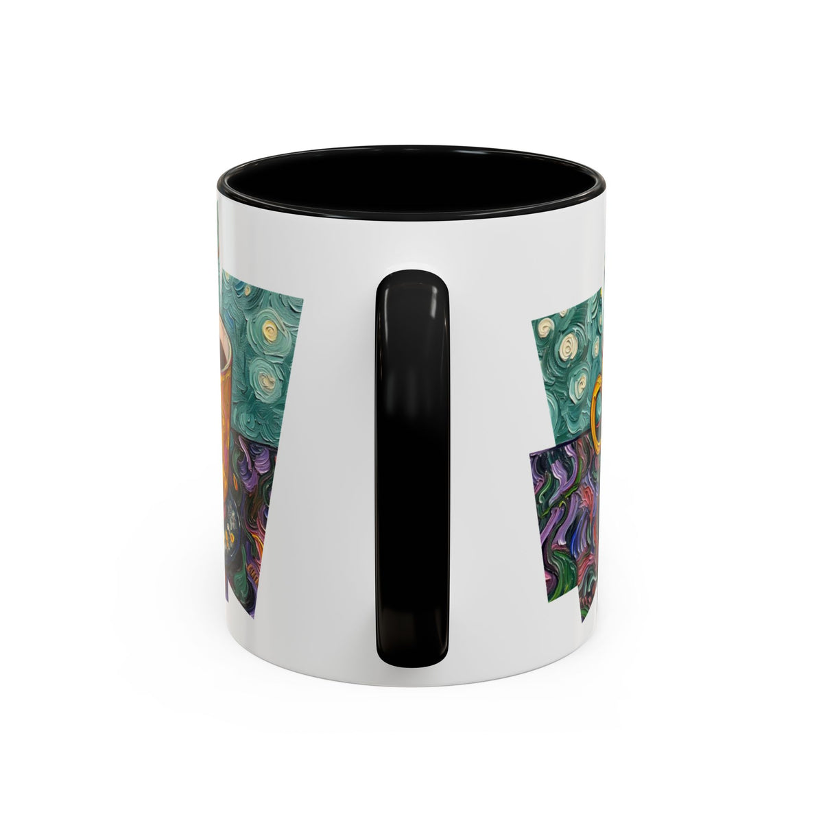 Coffee Mug Colorful Art - Coffee Cup Unique Painterly Design - 'Perk Up'