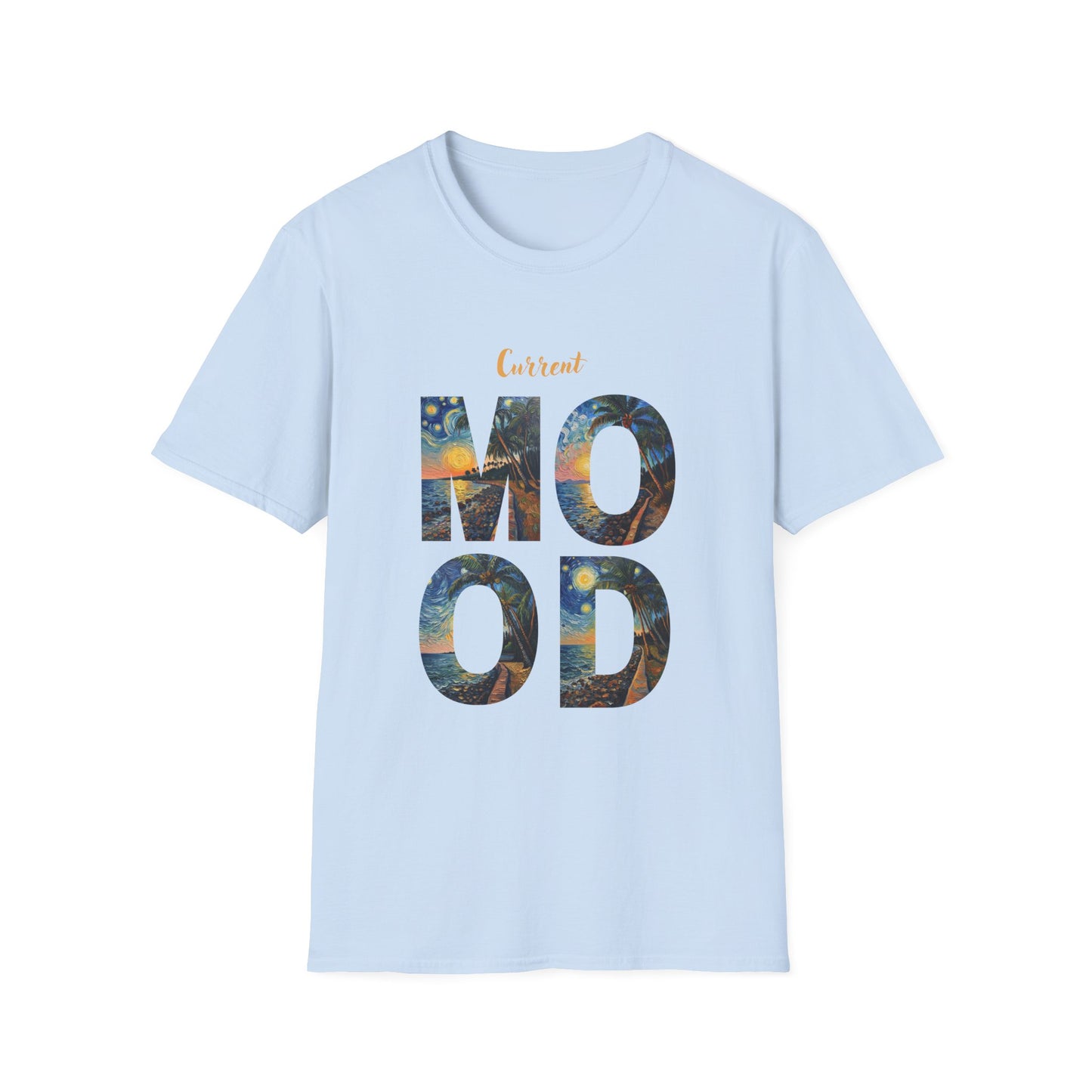 Hawaiian Graphic T-Shirt — 'Current Mood' Art Print