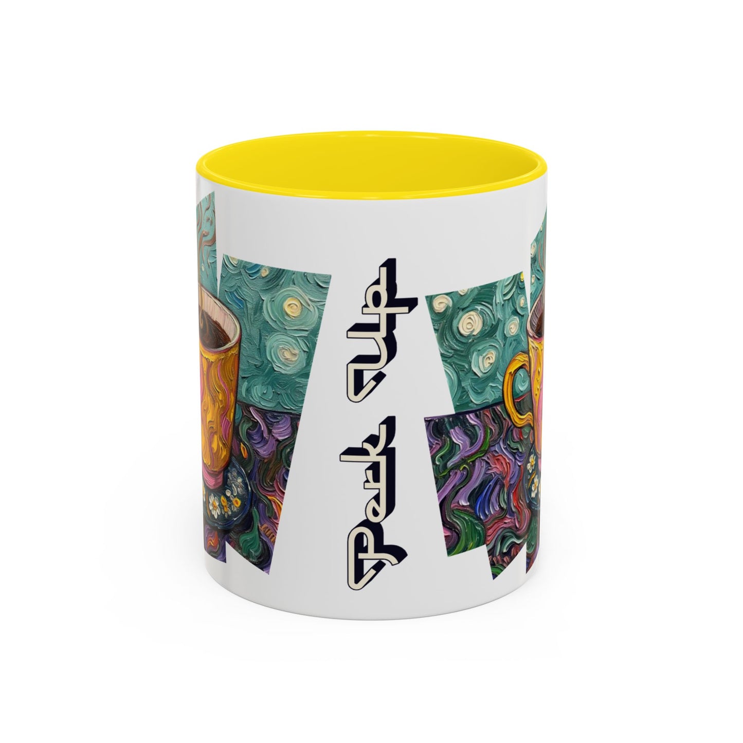 Coffee Mug Colorful Art - Coffee Cup Unique Painterly Design - 'Perk Up'