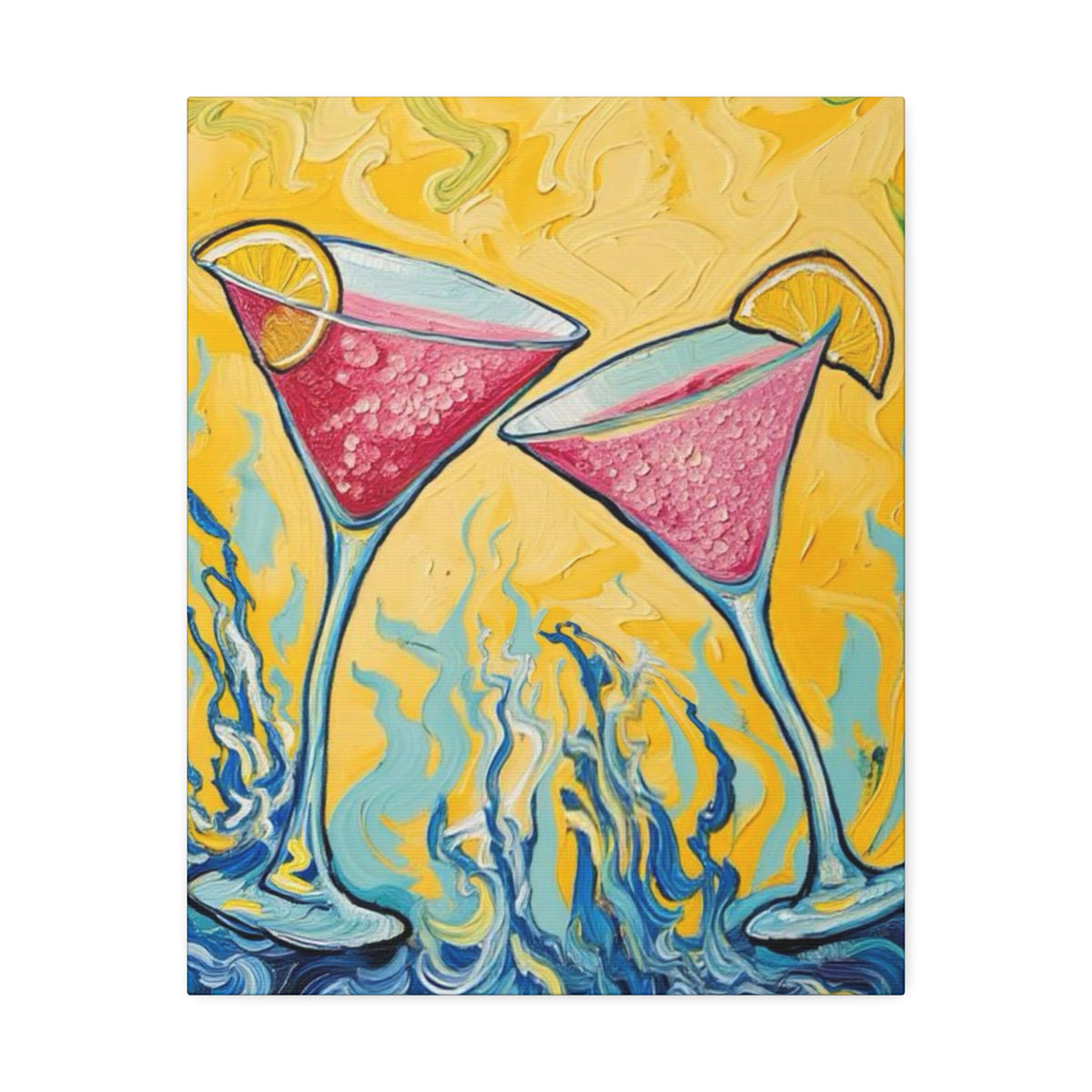 Canvas Wall Art - Refreshing Citrus Drink Unique Design - 'Cosmo Cuties'