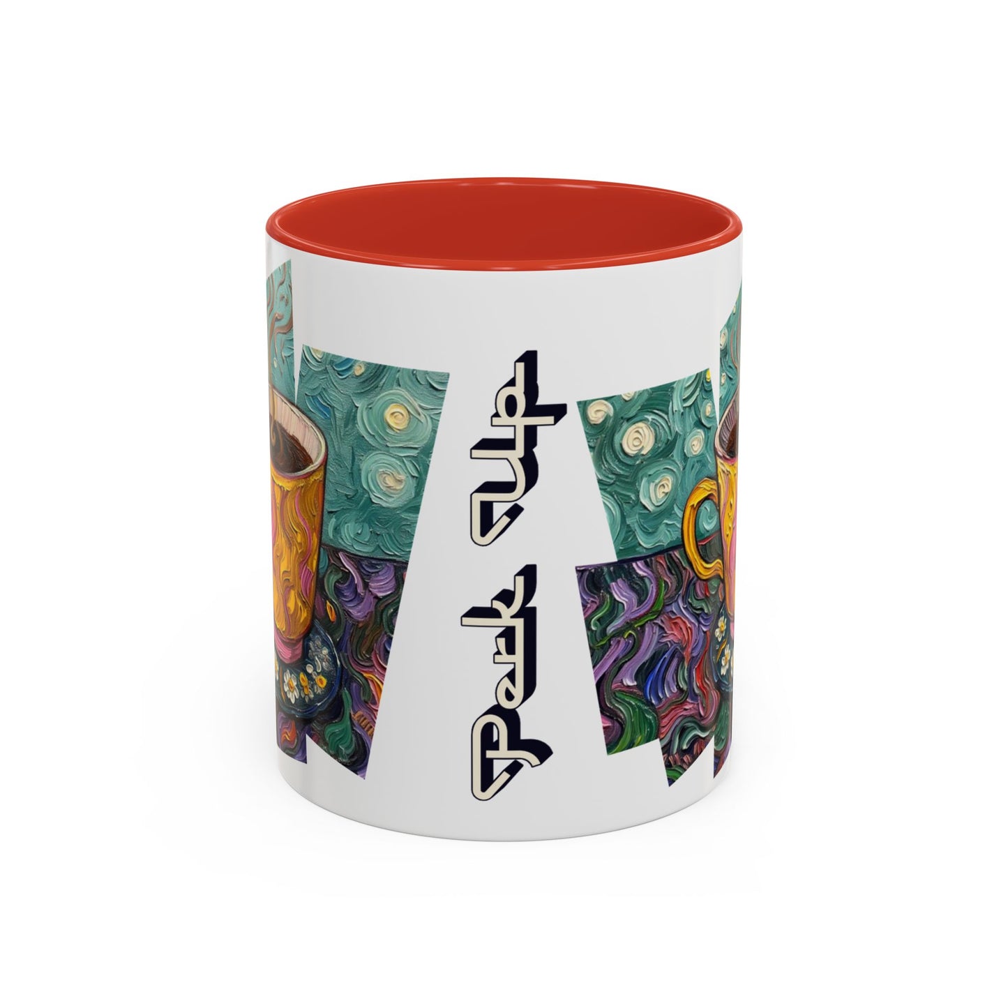 Coffee Mug Colorful Art - Coffee Cup Unique Painterly Design - 'Perk Up'