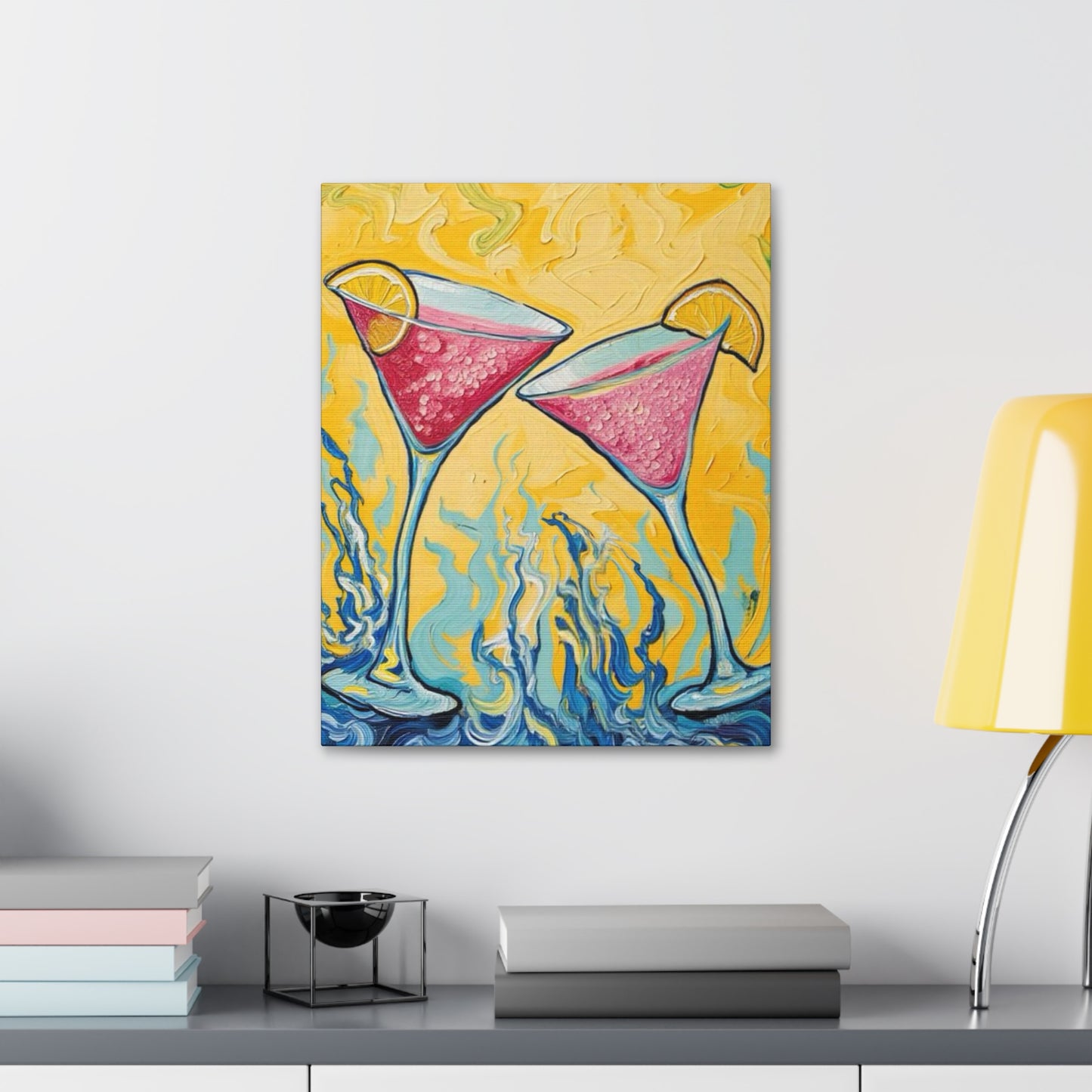 Canvas Wall Art - Refreshing Citrus Drink Unique Design - 'Cosmo Cuties'