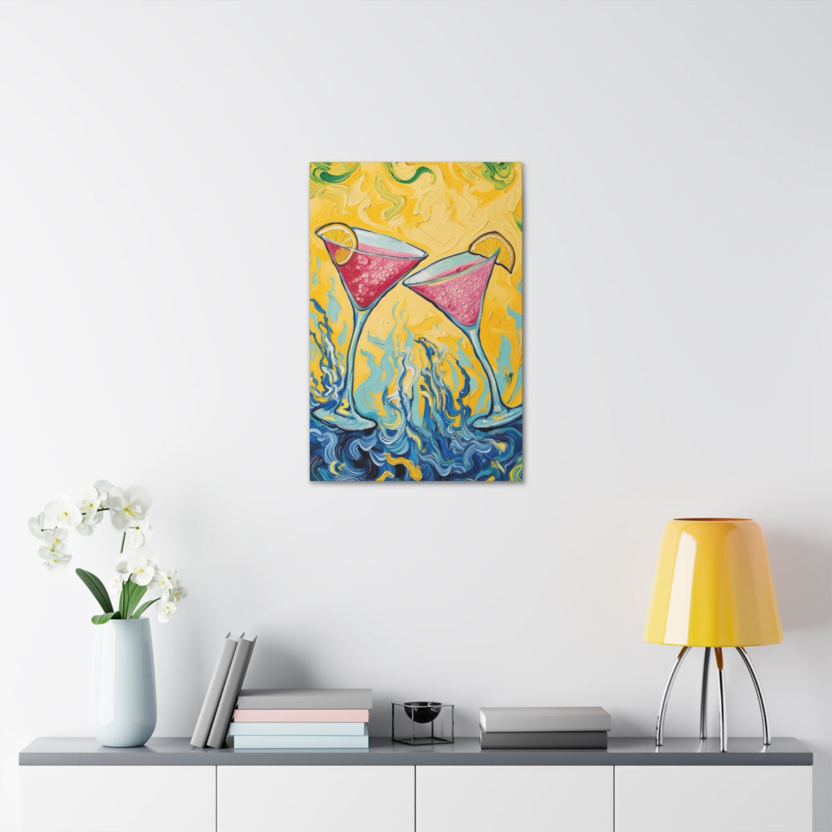 Canvas Wall Art - Refreshing Citrus Drink Unique Design - 'Cosmo Cuties'