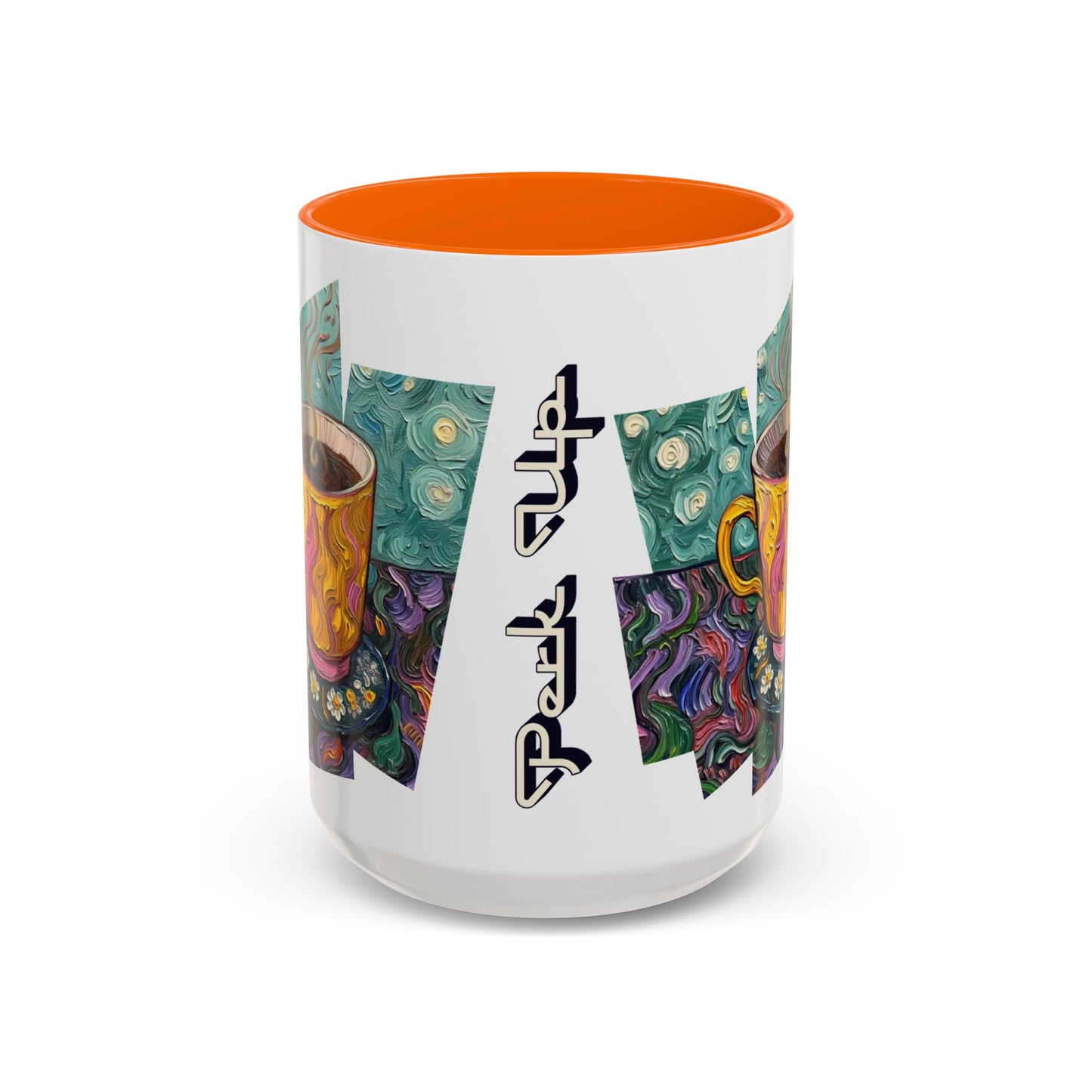 Coffee Mug Colorful Art - Coffee Cup Unique Painterly Design - 'Perk Up'