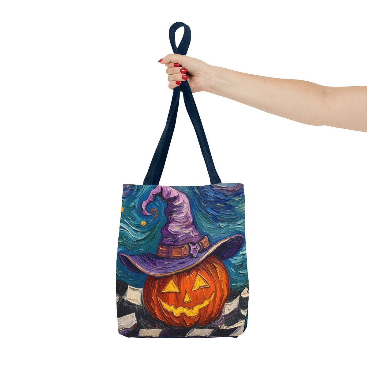 Halloween Tote Bag | Pumpkin After Midnight – Colorful Jack-O'-Lantern artistic design