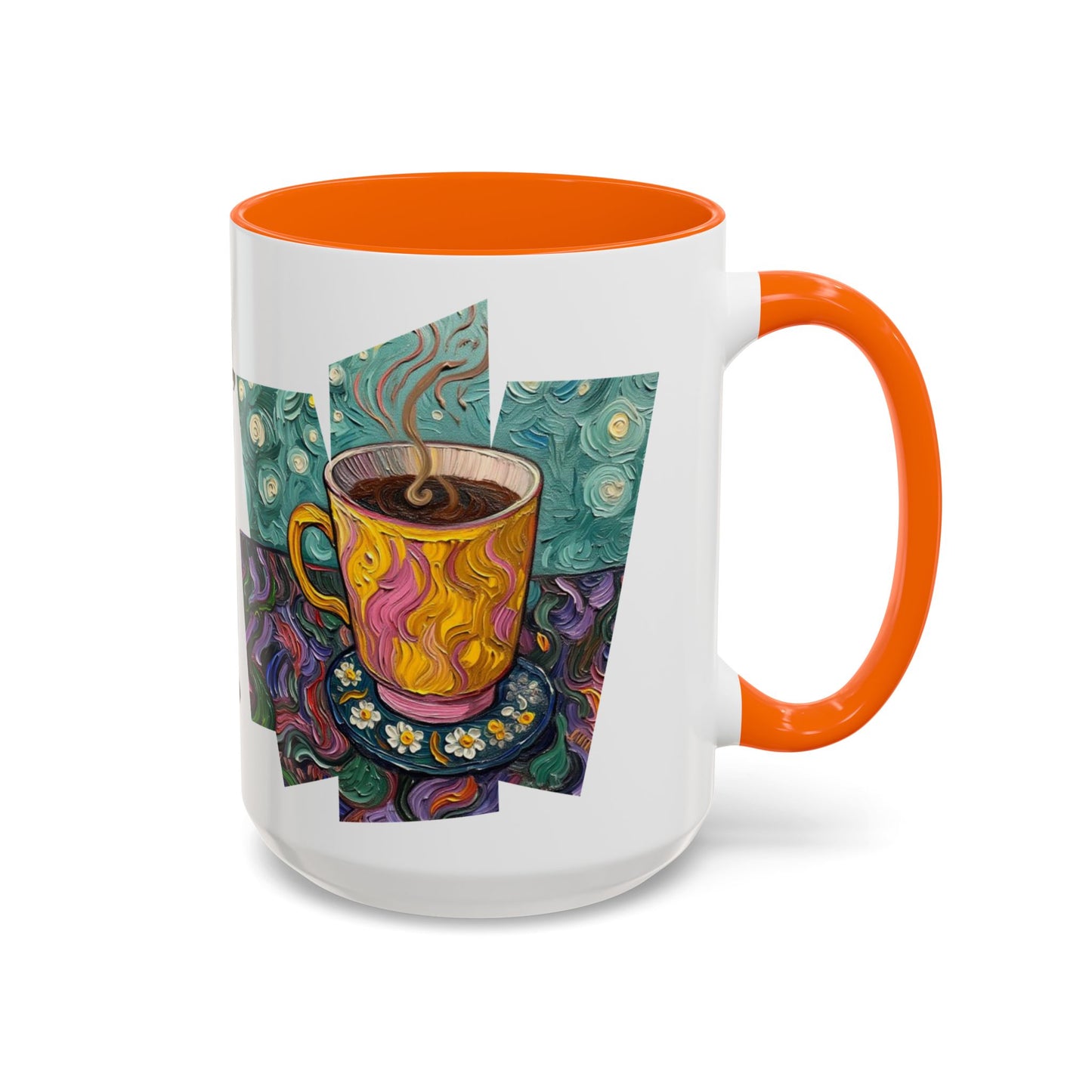 Coffee Mug Colorful Art - Coffee Cup Unique Painterly Design - 'Perk Up'