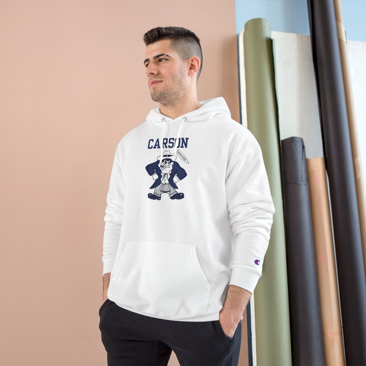 Carson Senators Hoodie - Vintage Mascot Pullover