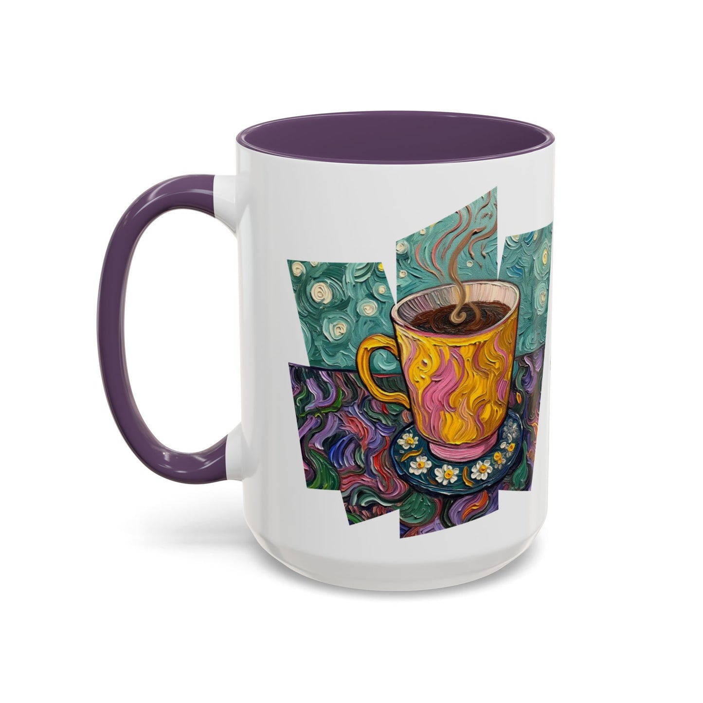 Coffee Mug Colorful Art - Coffee Cup Unique Painterly Design - 'Perk Up'