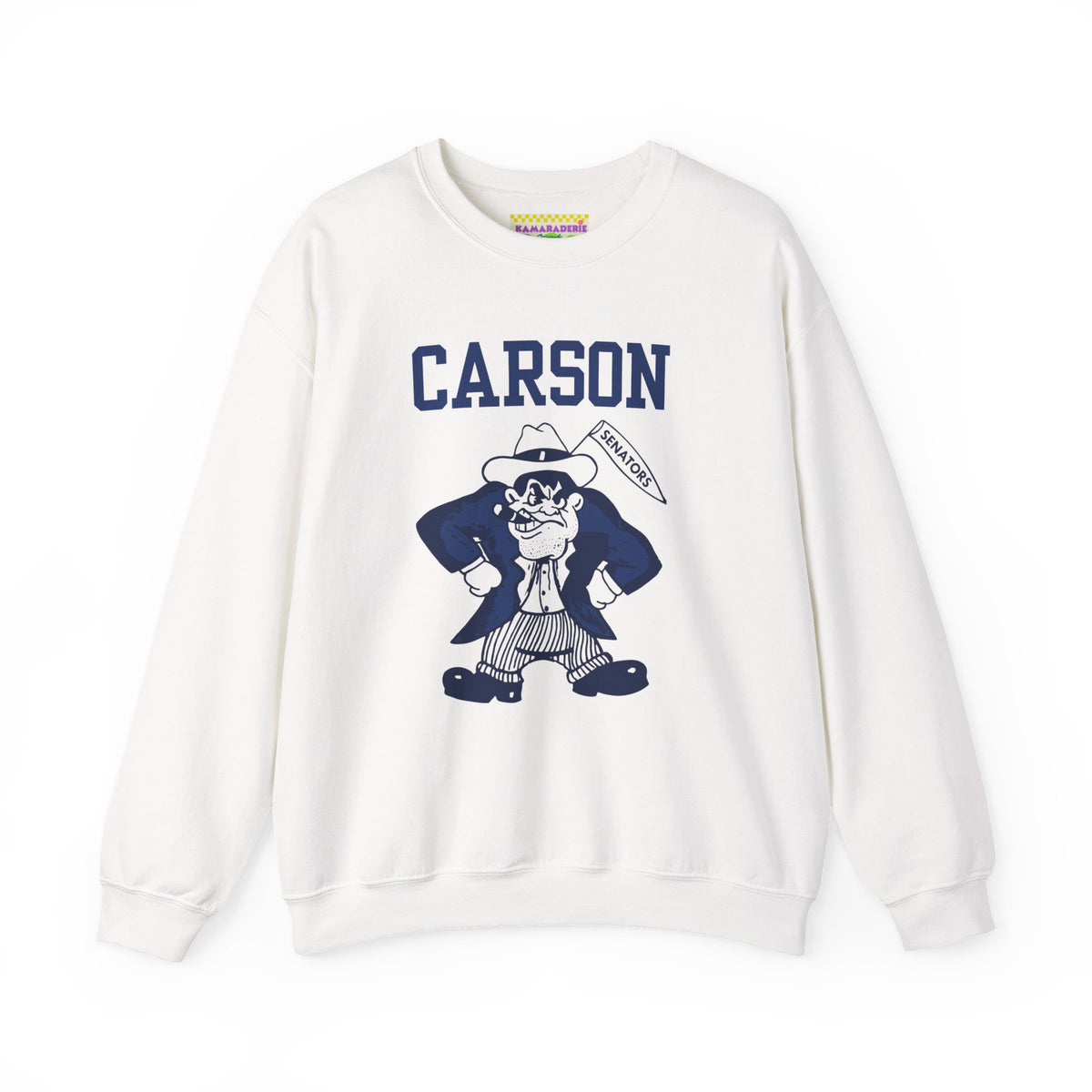 Vintage Carson Senators Mascot Crewneck Sweatshirt