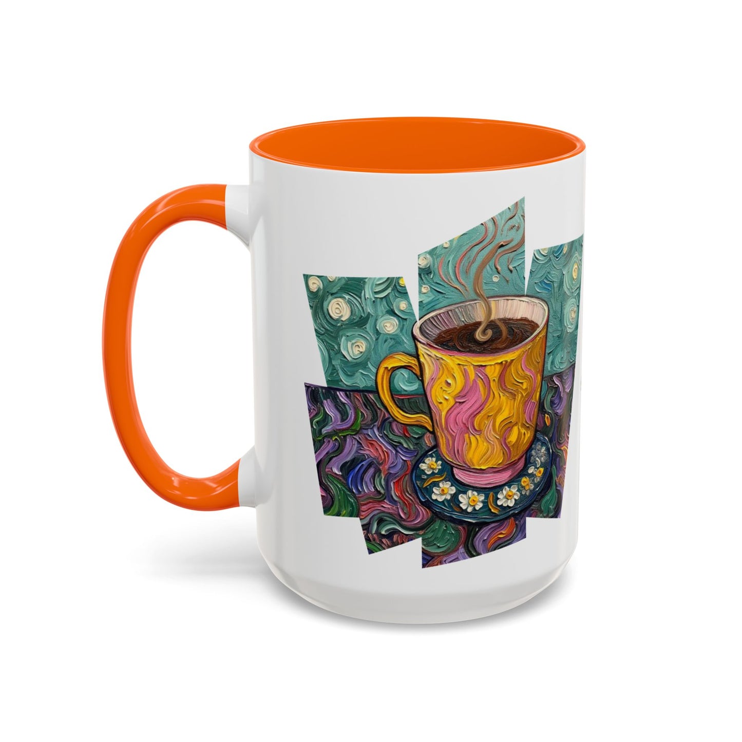 Coffee Mug Colorful Art - Coffee Cup Unique Painterly Design - 'Perk Up'