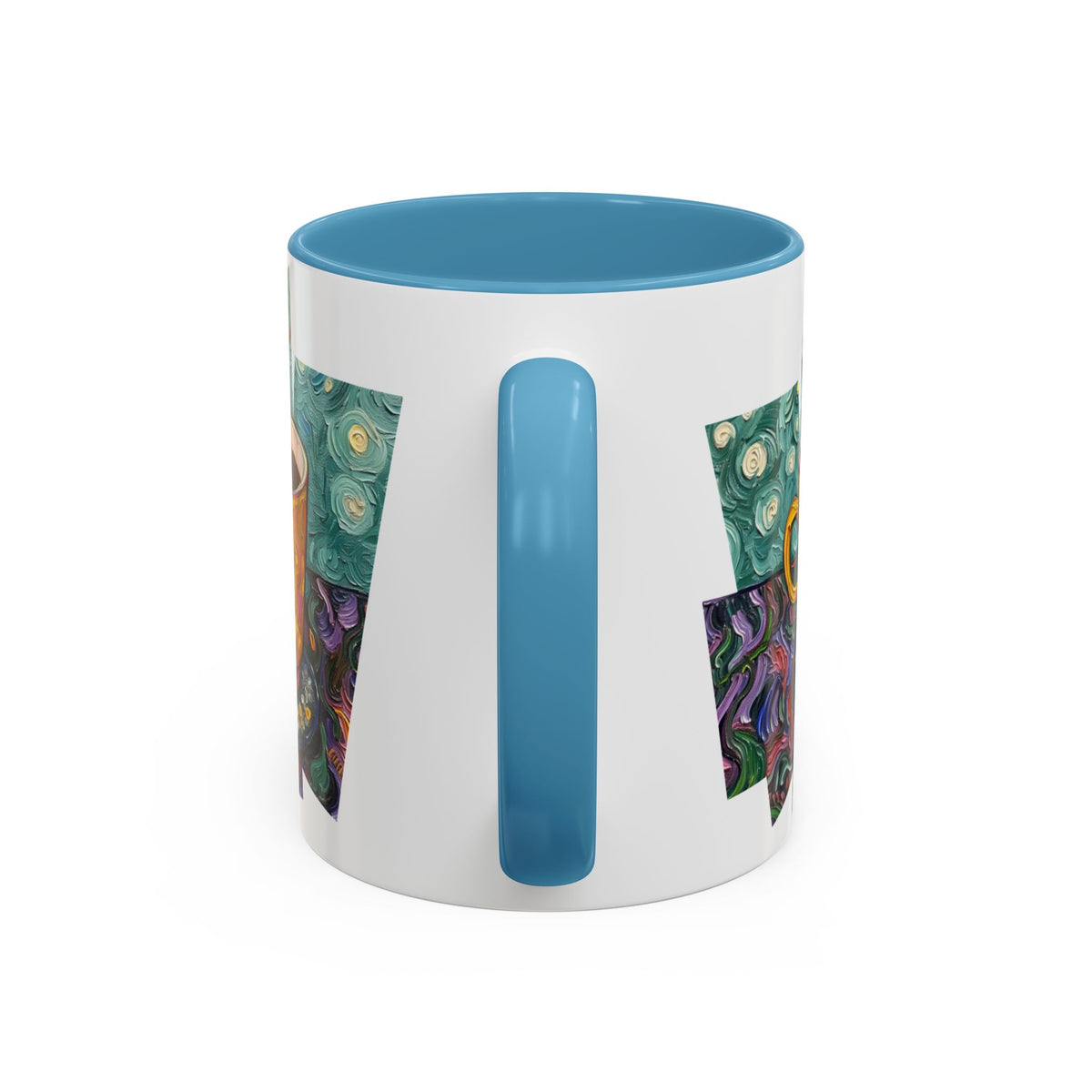 Coffee Mug Colorful Art - Coffee Cup Unique Painterly Design - 'Perk Up'
