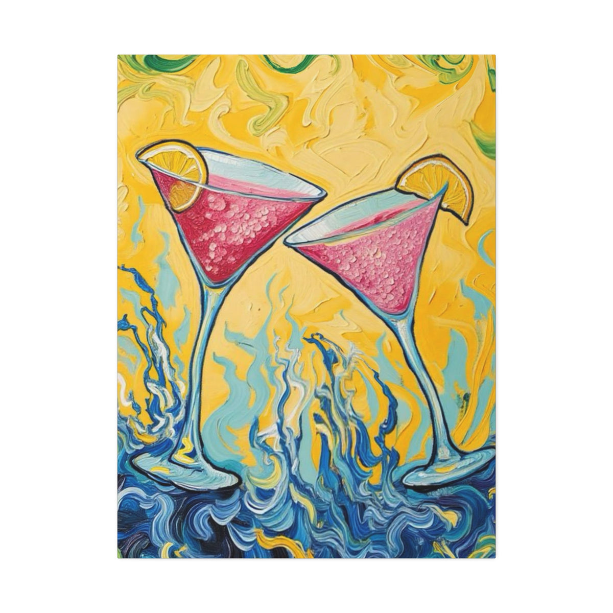 Canvas Wall Art - Refreshing Citrus Drink Unique Design - 'Cosmo Cuties'