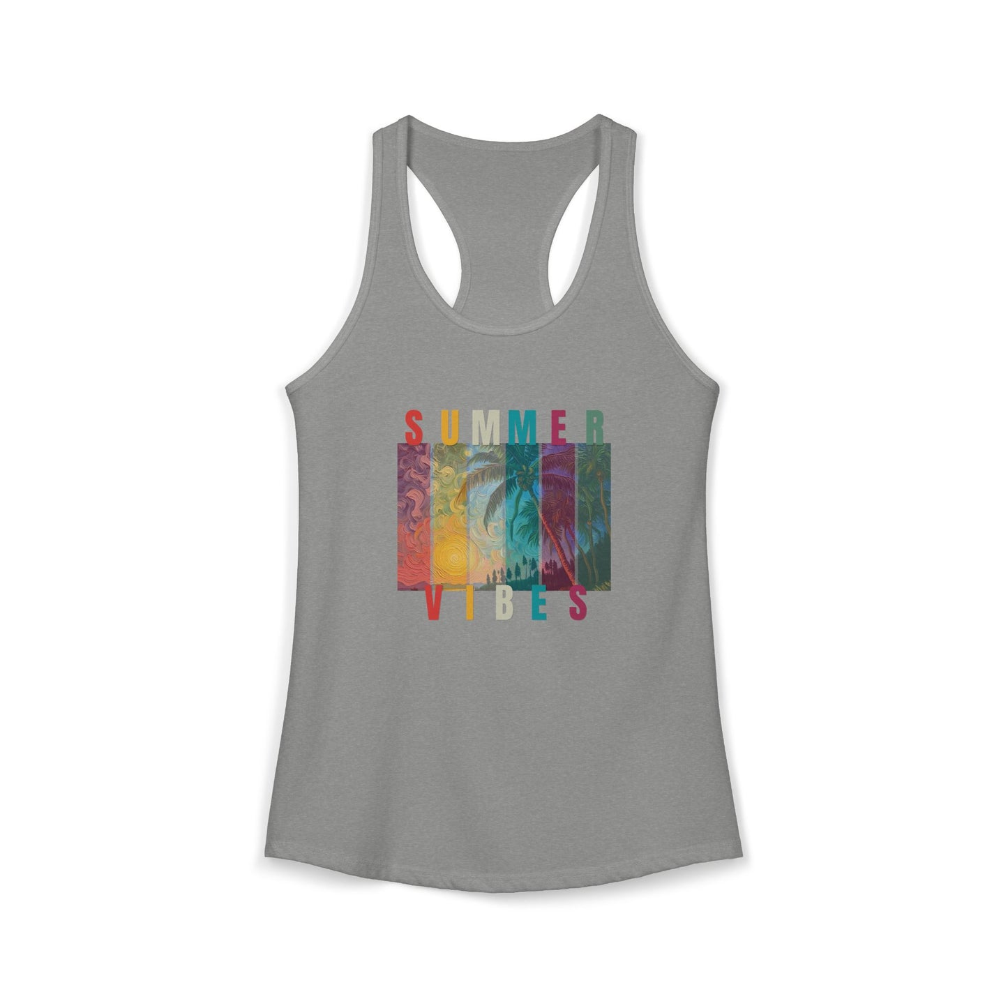 Summer Vibes Hawaiian Palm Women's Ideal Racerback Tank