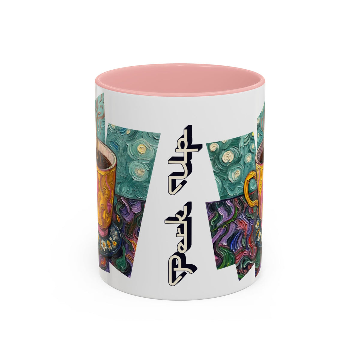 Coffee Mug Colorful Art - Coffee Cup Unique Painterly Design - 'Perk Up'
