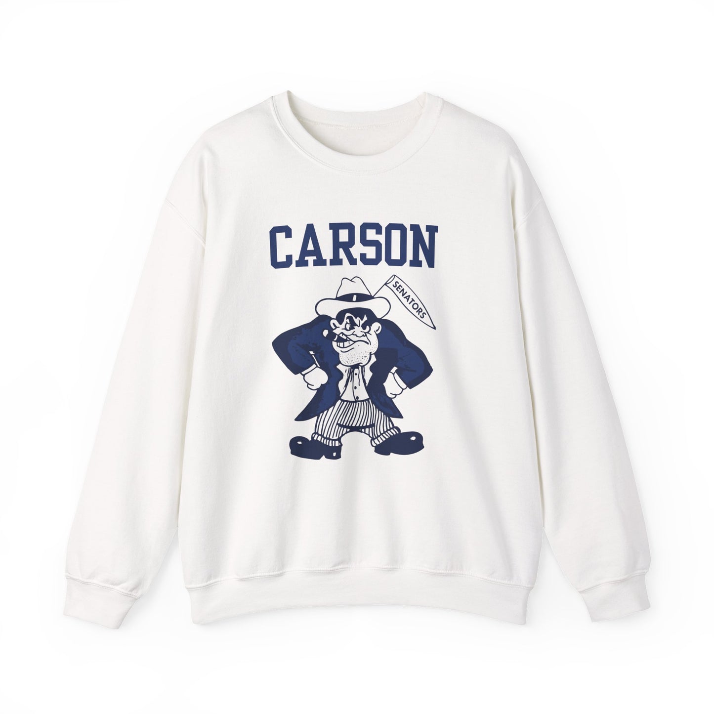 Carson Senators Mascot Crewneck Sweatshirt — Vintage Senator Pullover