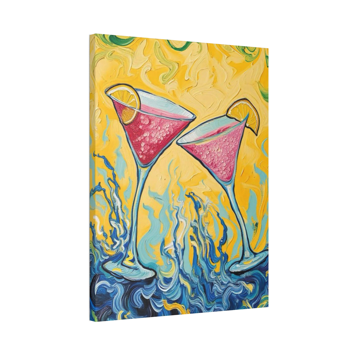 Canvas Wall Art - Refreshing Citrus Drink Unique Design - 'Cosmo Cuties'