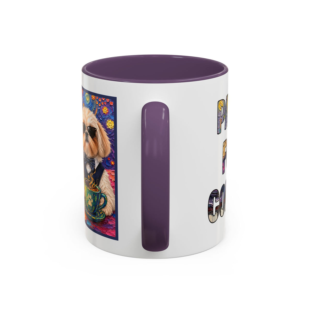 Shih Tzu Coffee Cup - Cute Dog Art - Couple with Teacups-Coffee cups - Paws for Coffee