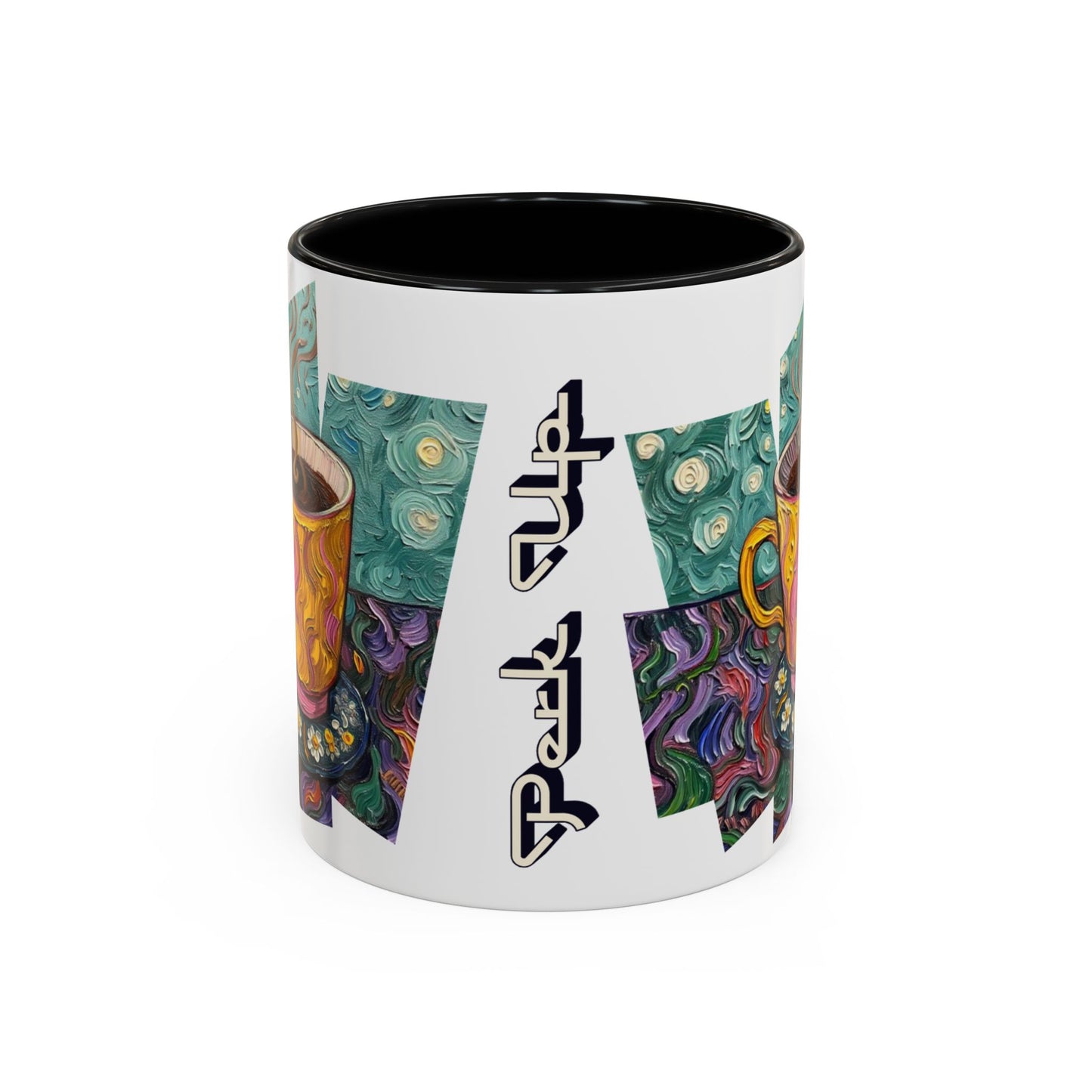 Coffee Mug Colorful Art - Coffee Cup Unique Painterly Design - 'Perk Up'
