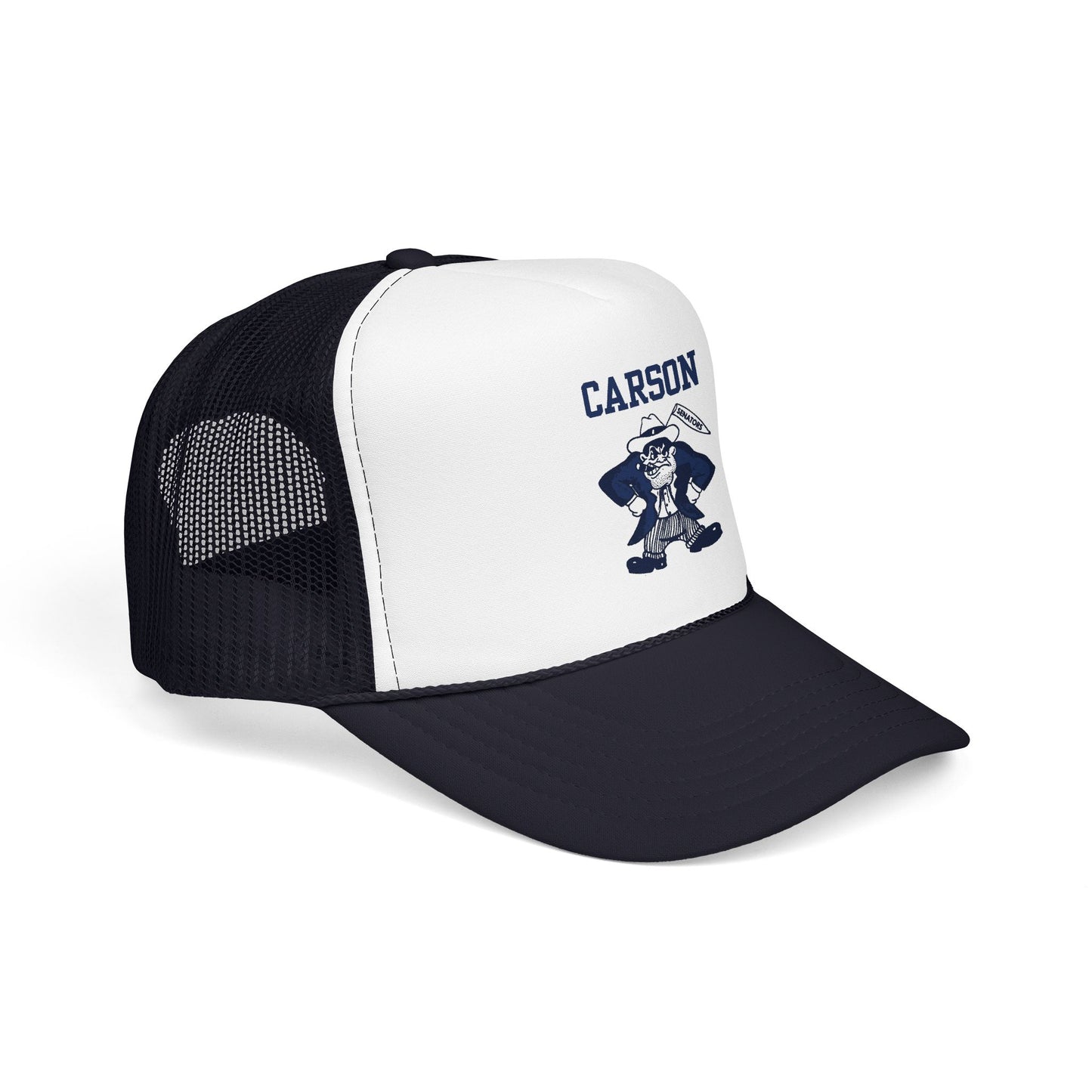 Carson High Senators Trucker Hat with Mascot Design