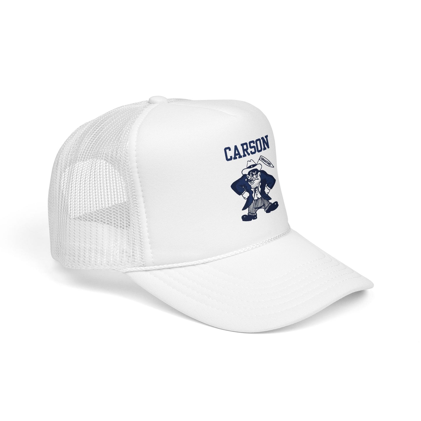 Carson High Senators Trucker Hat with Mascot Design